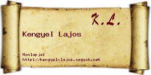 Kengyel Lajos névjegykártya